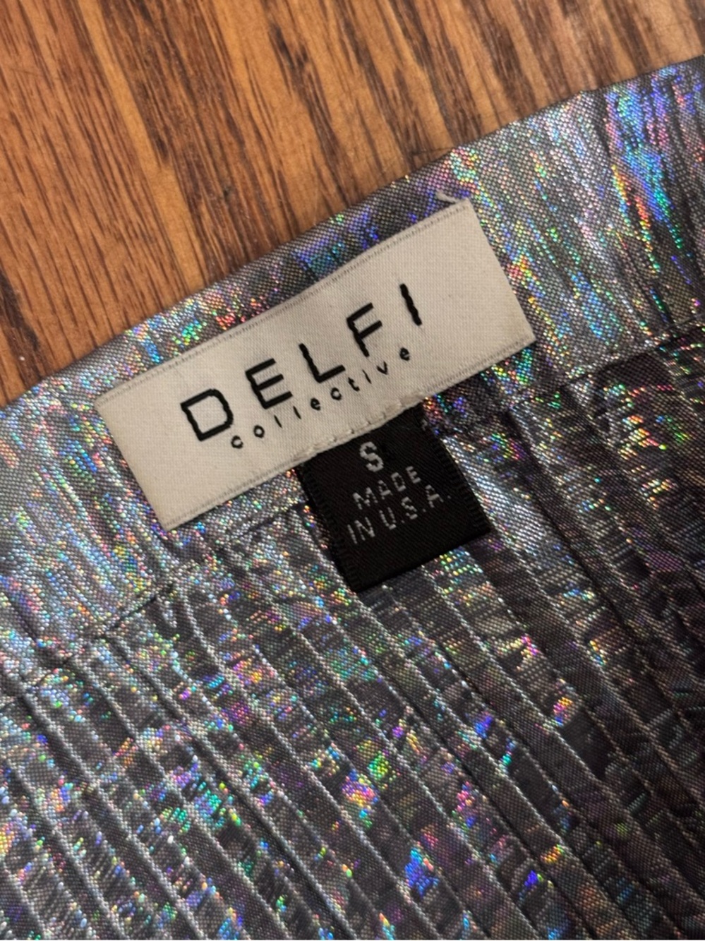 Delfi Collective Metallic iridescent Maxi skirt - Picture 4 of 6